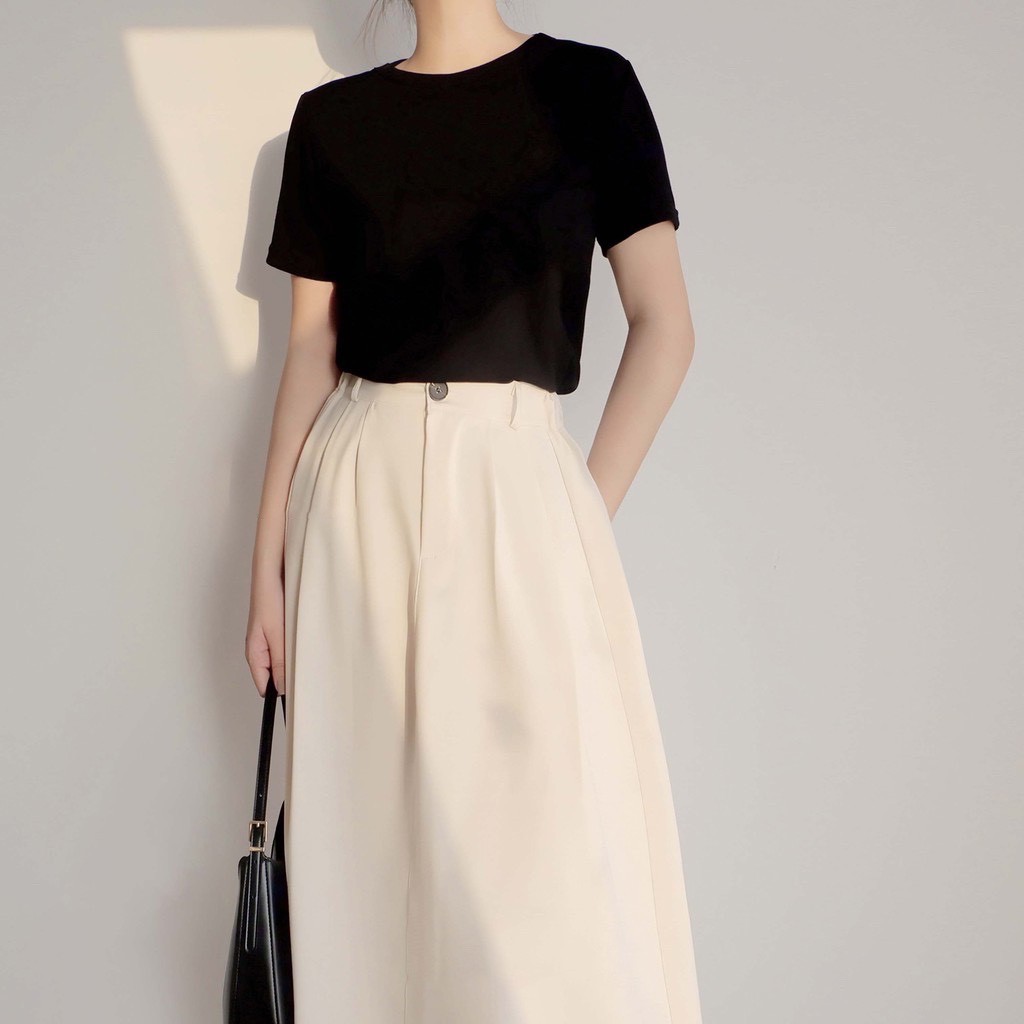 Áo thun tay ngắn nữ freesize phông form ôm dáng - Ulzzang Freesize mặc được dưới 60kg