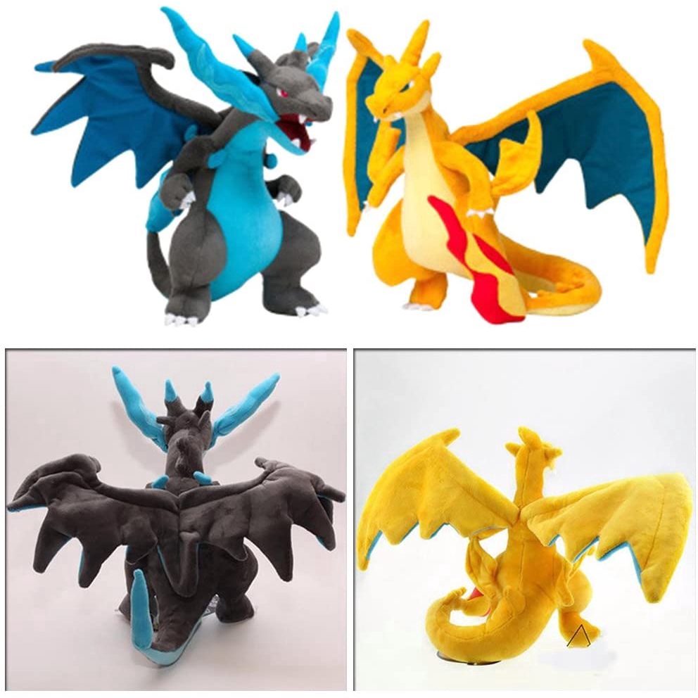 Mini Office Depot Fire Dragon Plush Stuffed Toy Cute Plush Charizard Soft Doll 9` (Blue)