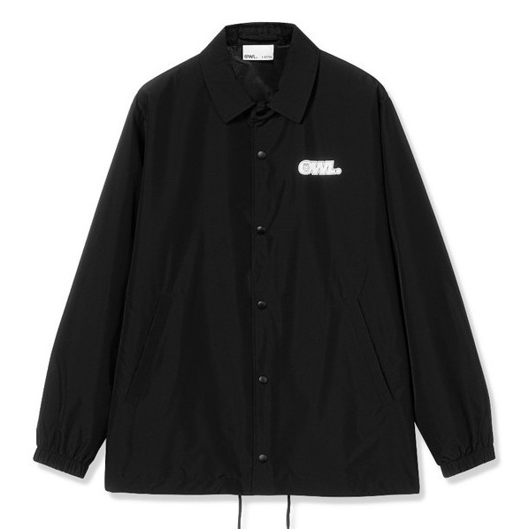 OWL BRAND® COACH JACKET - Áo khoác dù màu đen - OWL210121
