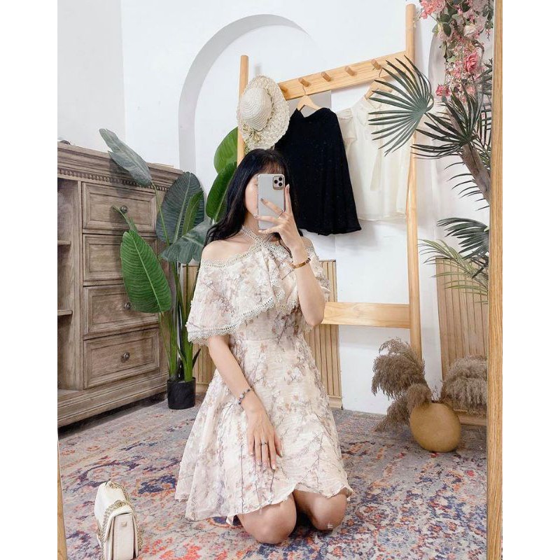 Đầm dự tiệc trễ vai bèo lai ren Windy Dress | BigBuy360 - bigbuy360.vn