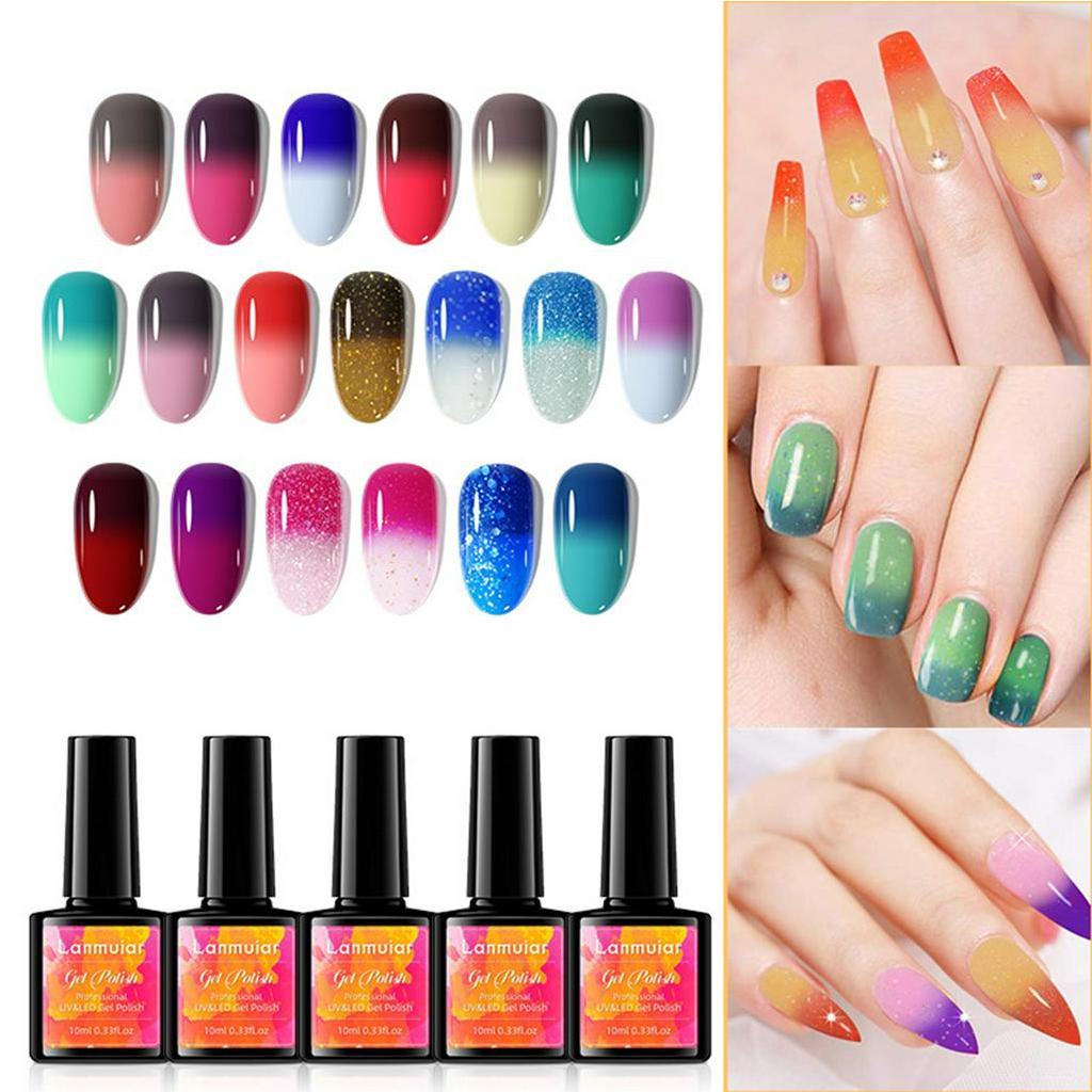 Gel Sơn Móng Tay Nhanh Khô Nhiều Màu Sắc Lấp Lánh