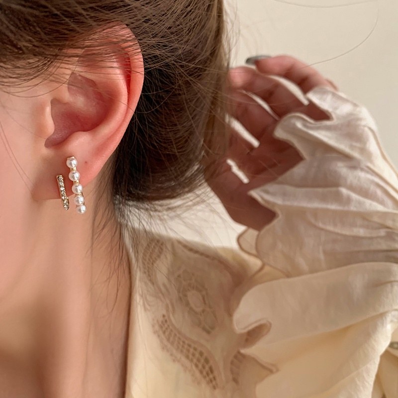 Khuyên Tai Nữ Đính Ngọc Trai Thiết Kế Sang Trọng