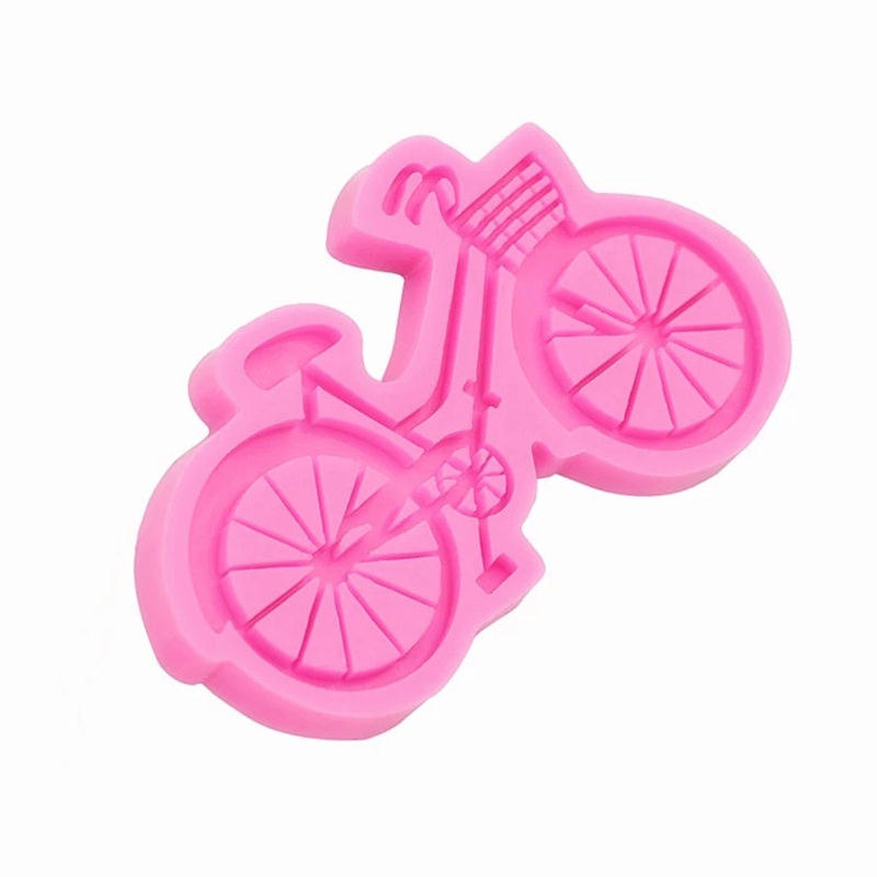 Khuôn Silicone Làm Móc Khóa Hình Xe Đạp Xinh Xắn