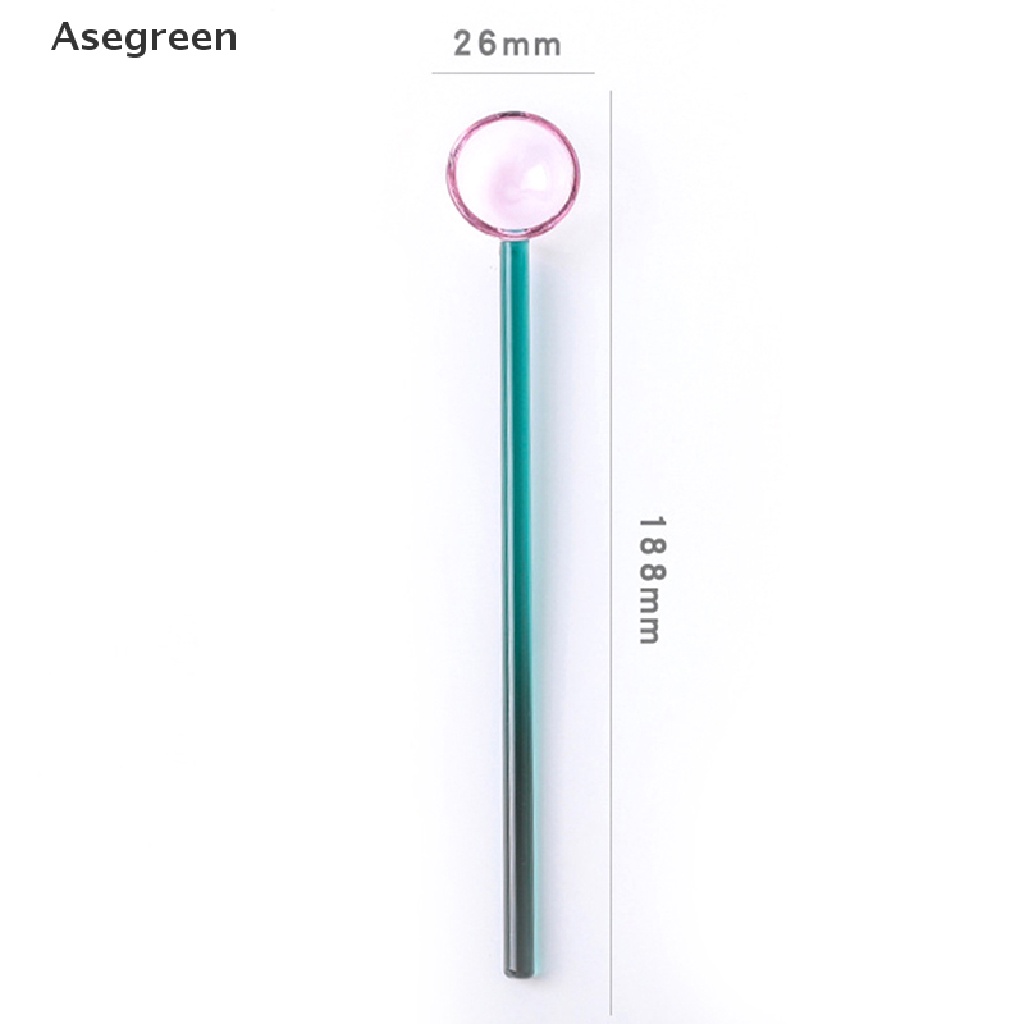[Asegreen] Muỗng Trộn Thủy Tinh Chịu Nhiệt Độ Cao An Toàn Sáng Bóng Thiết Thực