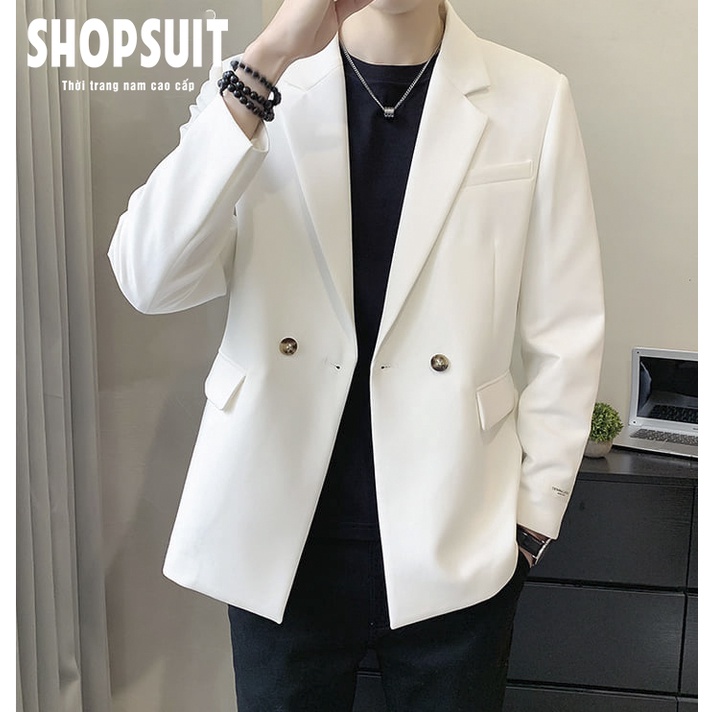 Áo Blazer Nam phong các Hàn Quốc,  vest nam 2 lớp dáng trẻ trung SHOPSUIT
