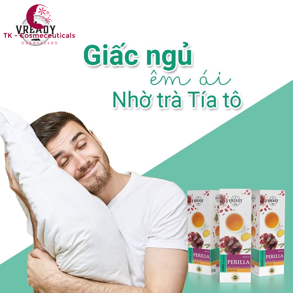 Trà Tía Tô Vready Túi Lọc Thanh Nhiệt, Giải Cảm, Giảm Cân Hiệu Quả, Tạo Giấc Ngủ Sâu - Hộp 20 Gói