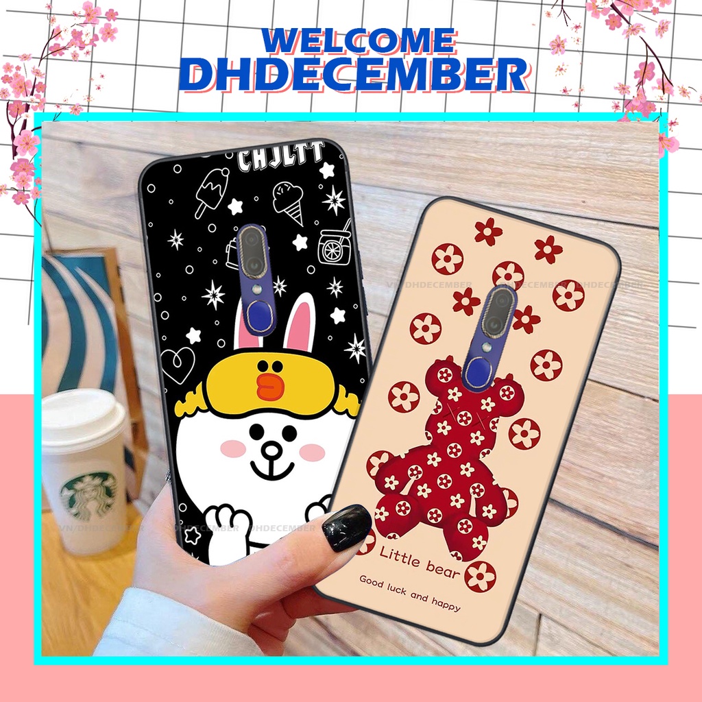 Ốp lưng Oppo F11 in hình gấu K@ws, gấu nâu, dor@emon RẺ- ĐẸP- BỀN