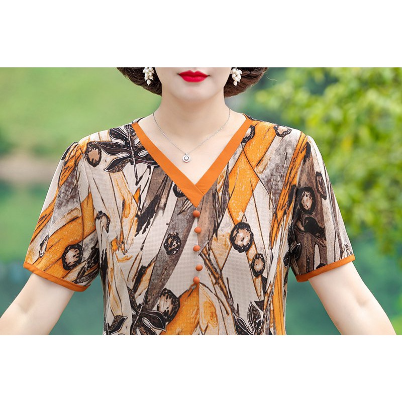 Đầm Thời Trang Mùa Hè Phong Cách Mới Dành Cho Phụ Nữ Trung Niên Trung Niên 40 Tuổi