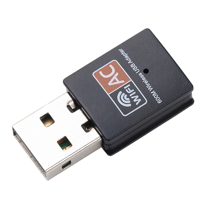 Bộ thiết bị thẻ dongle thu sóng mạng WiFi Ethernet 2 băng thông 2.4/5G tốc độ 600Mbps cắm cổng USB kèm phụ kiện | BigBuy360 - bigbuy360.vn