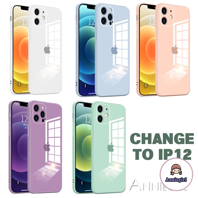 Ốp điện thoại mặt kính chống sốc Iphone 12 11 Pro Max X Xs Max Xr 8 7 Plus