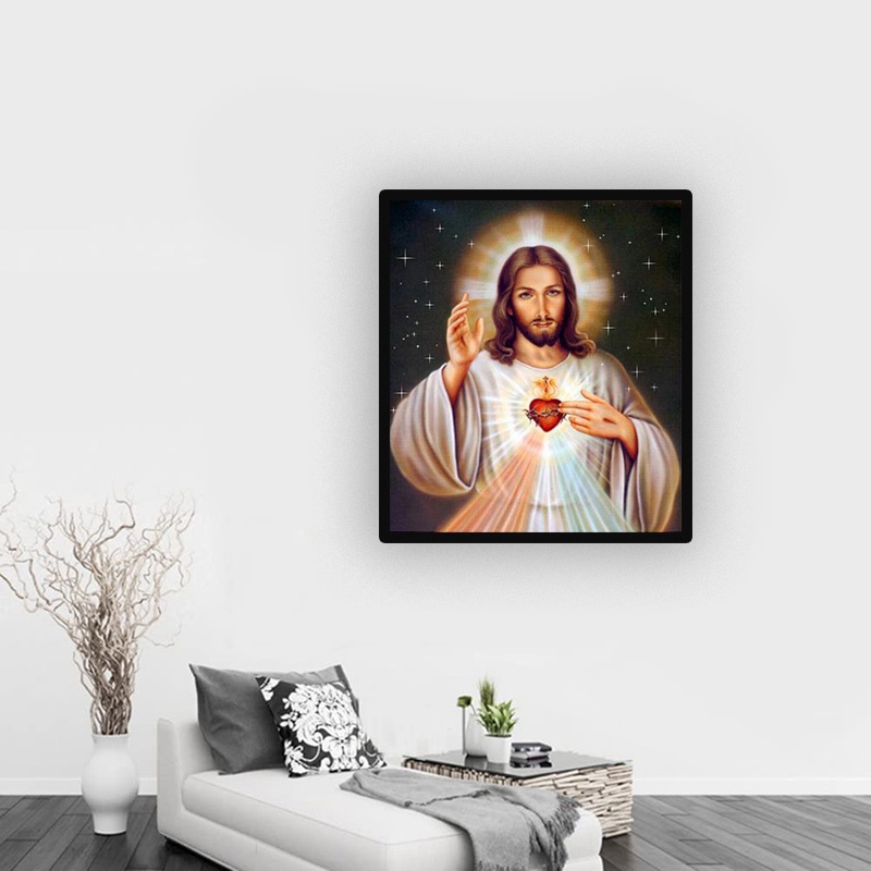 Tranh đính đá kim cương thủ công hình chúa Giê-su mới