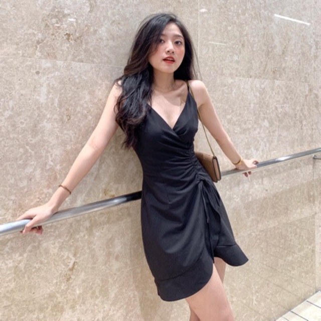 Đầm Chloe - đầm dây đắp chéo rút eo | BigBuy360 - bigbuy360.vn