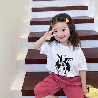 [AG249] Áo phông bé gái hình bò sữa sz 80-150, áo thun trẻ em chất liệu cotton, hàng nhập khẩu cao cấp