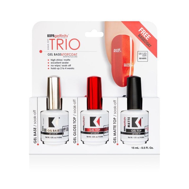 Liên kết Sơn gel base top, top lì Kupa usa