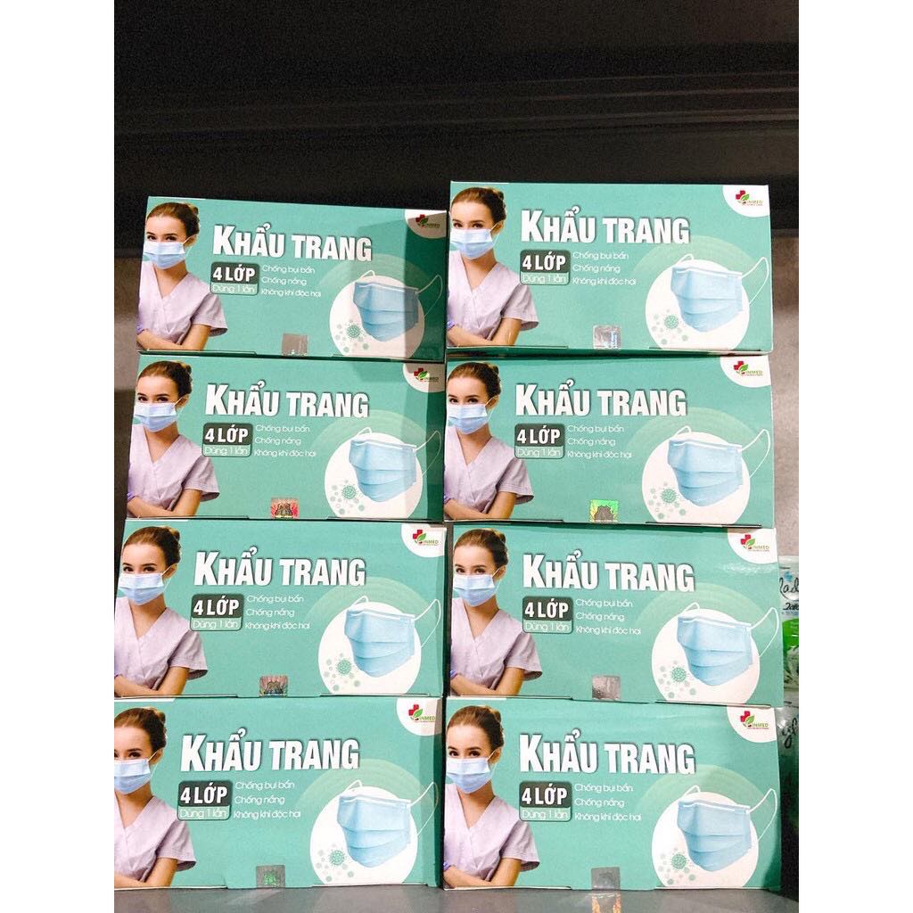 Khẩu trang y tế 4 lớp face mask hộp 50 chiếc