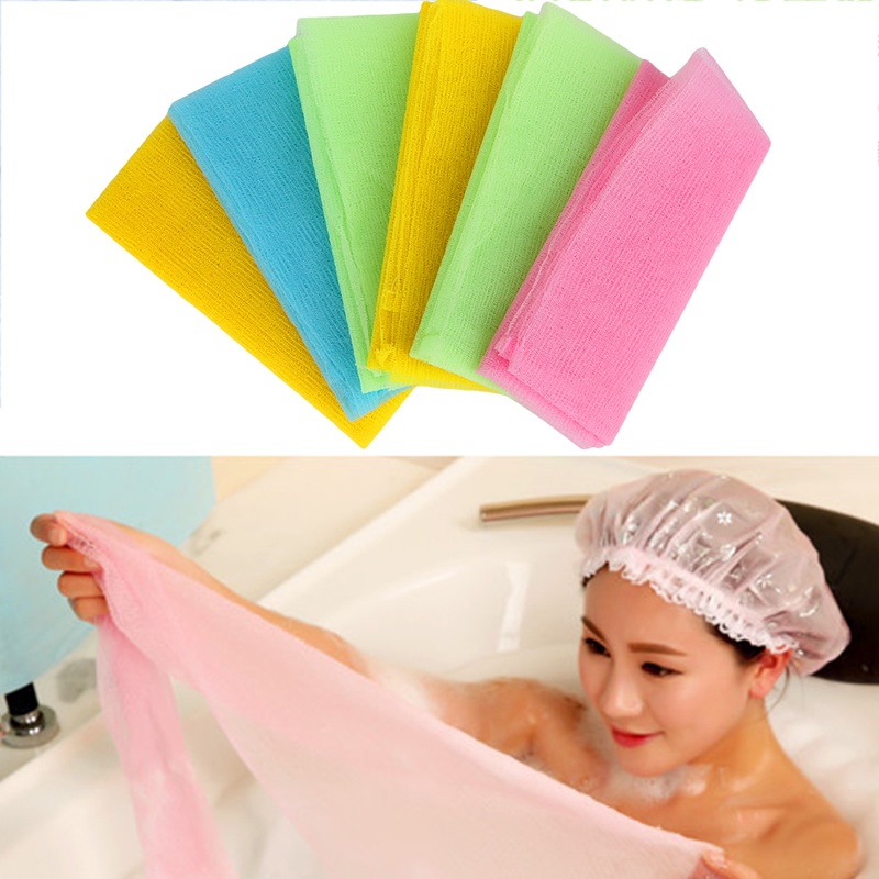 Khăn tắm nylon tẩy tế bào chết làm sạch sâu cho da