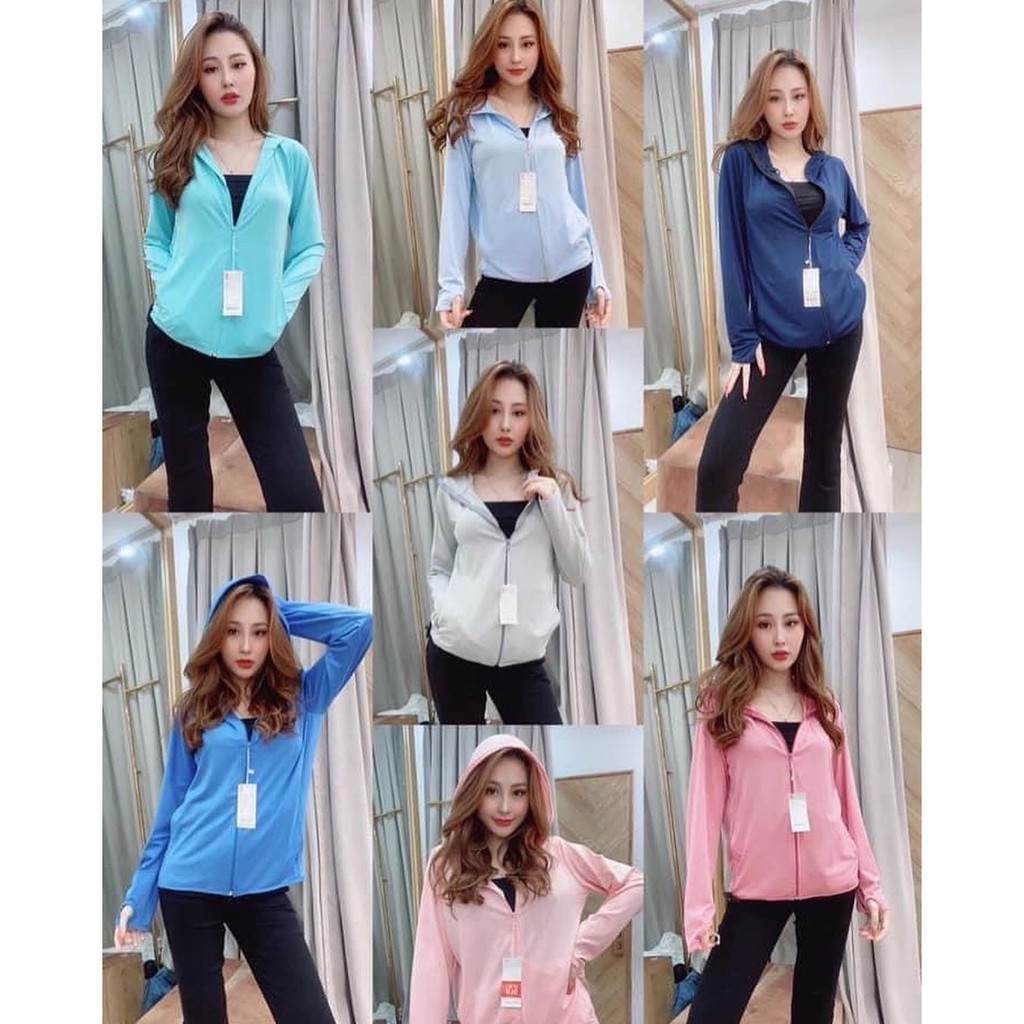 Áo Chống Nắng Nữ Thông Hơi Vải Thun Lạnh Loại 1 Chống Tia UV Kèm Túi Đựng Siêu Xinh- Y48