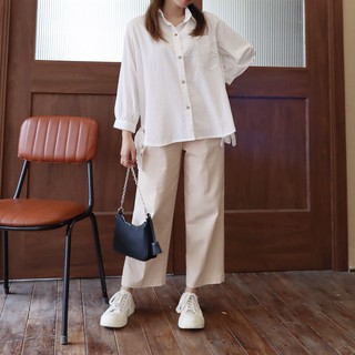 Áo sơ mi đũi buộc nơ 2 bên - Tying Shirt - by ufothebasic