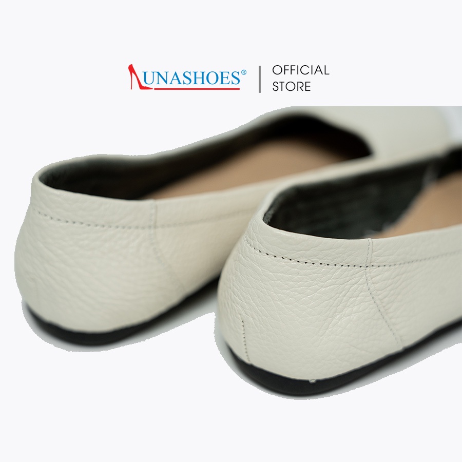 Giày búp bê nữ mũi tròn thương hiệu LUNASHOES 1062 bảo hành 2 năm giầy da bò thật sẵn hàng full box