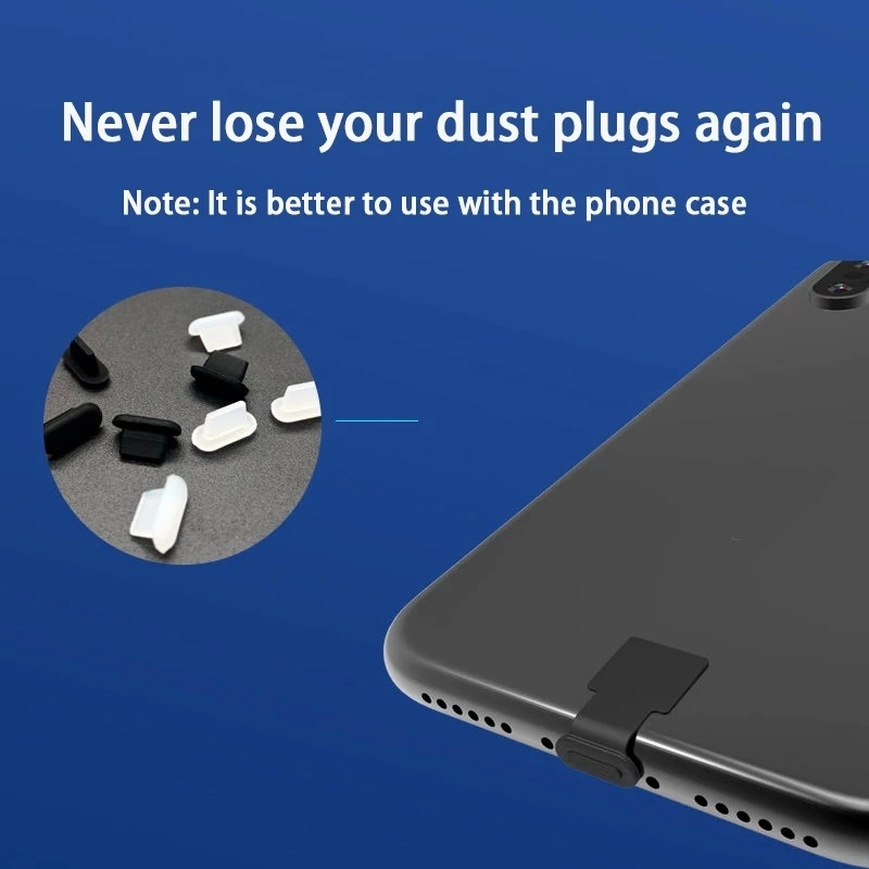 Nút Chặn Chống Bụi Chống Bụi Bằng Silicone Mềm Cổng Sạc Micro USB Type-C IOS