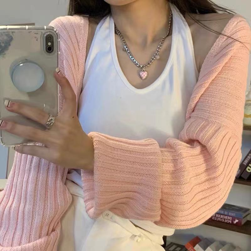 Vòng cổ mặt trái tim họa tiết kẻ sọc thời trang JP5