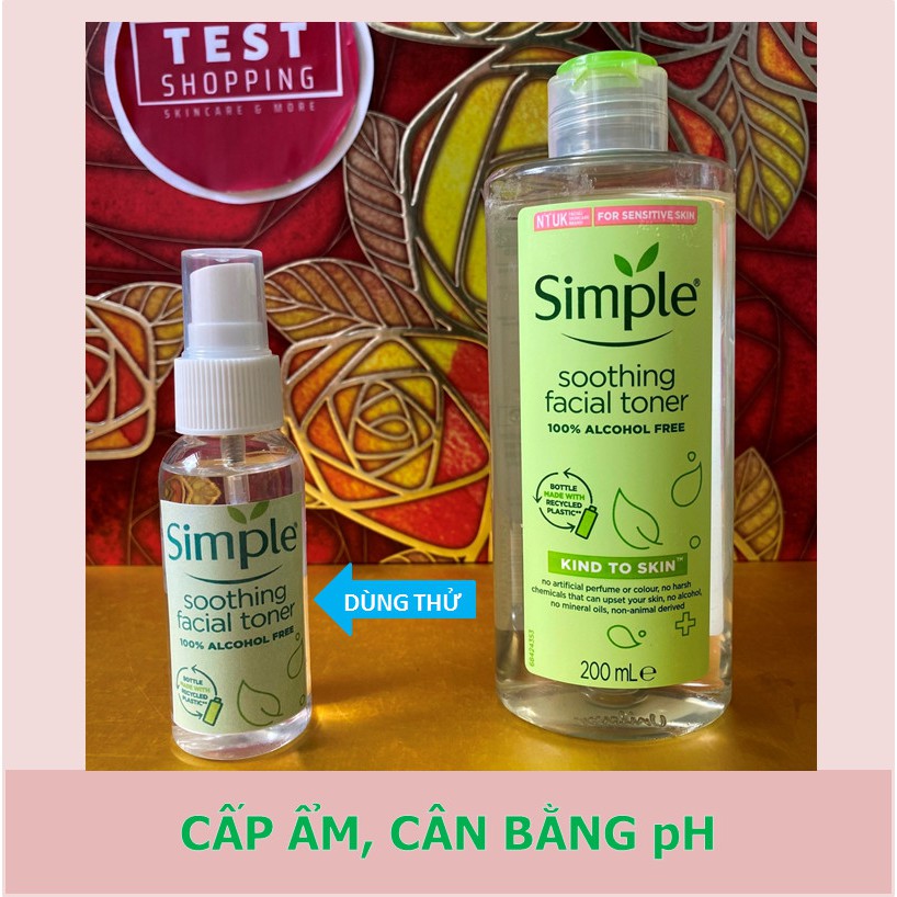 [Mẫu Mới] Nước hoa hồng Simple Kind to Skin Soothing Facial Toner