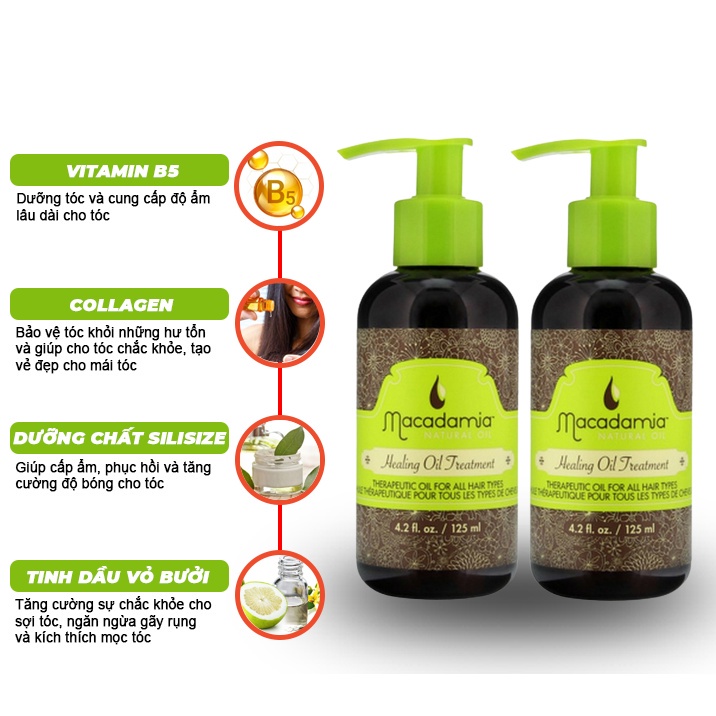 Tinh Dầu Dưỡng Tóc MACADAMIA NATURAL OIL 125 ML Phục Hồi Hư Tổn