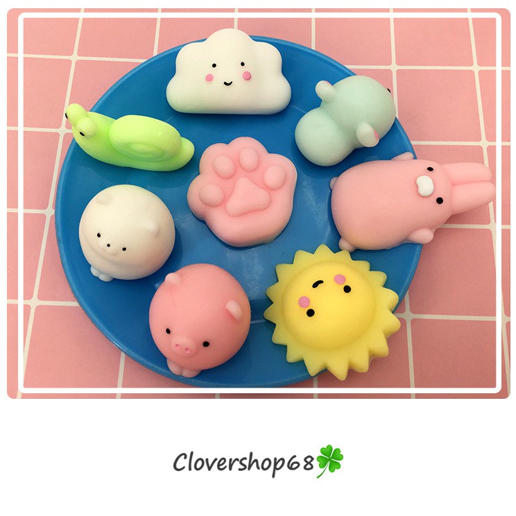 Đồ Chơi Squishy Mochi Hình Thú Cực Dễ Thương🍀 Clovershop68 🍀