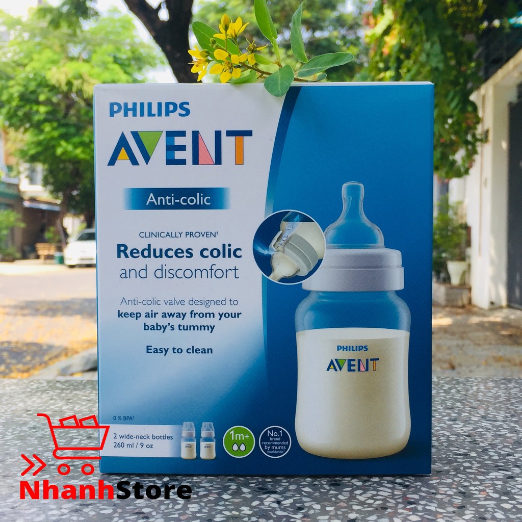 Bình sữa Philips Avent Classic+ 260ml (Núm số 2, từ 3-6 tháng)