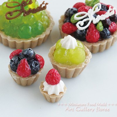 Khuôn silicone hình tart stand bánh tart nặn đất sét mô hình thức ăn nhà búp bê dollhouse miniature food