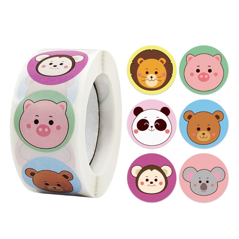 Bộ 500 miếng dán hình động vật trong sở thú cho bé