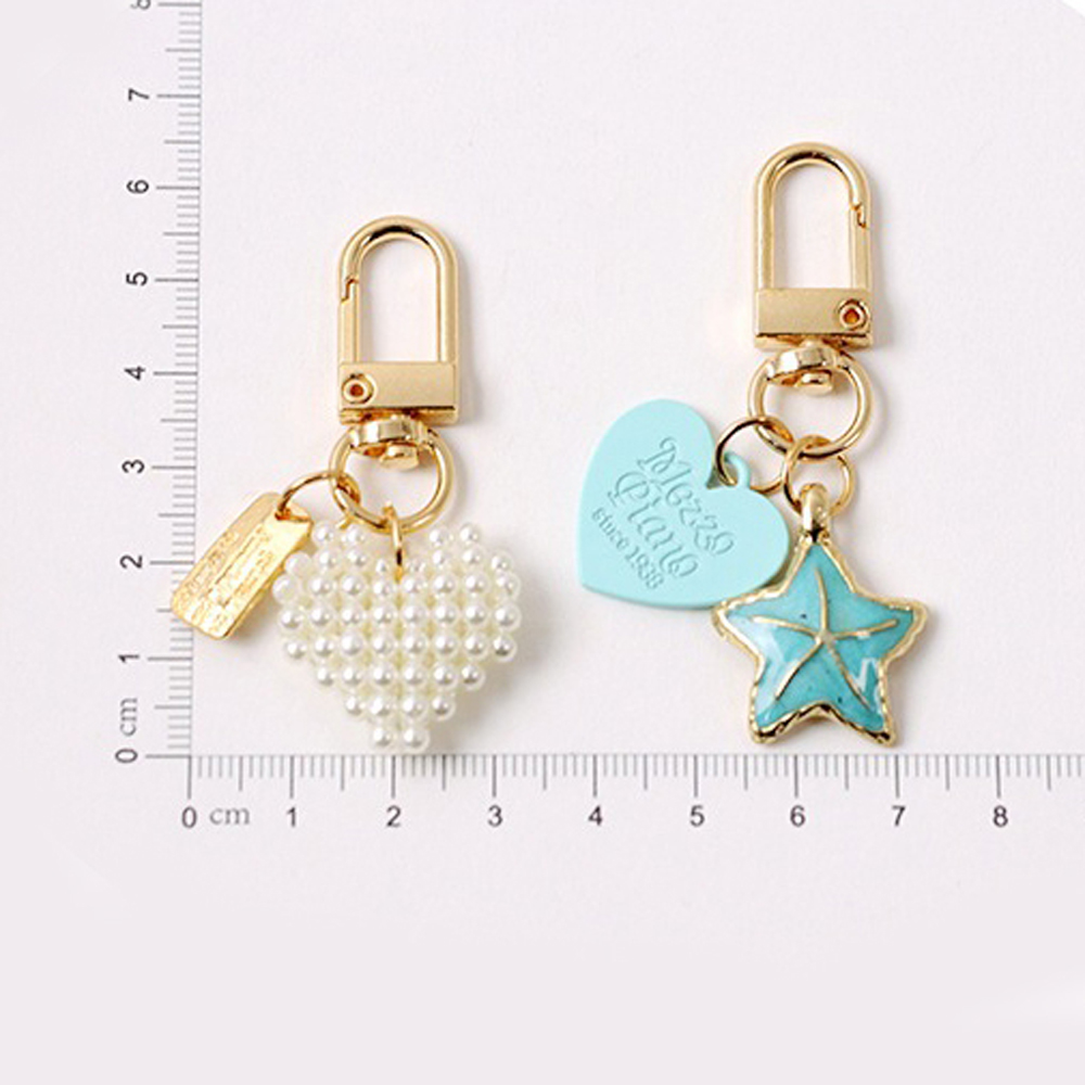 CHARMS Móc Chìa Khóa Hình Trái Tim Và Ngôi Sao Thời Trang Cho Nữ