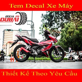 Tem trùm dán xe winner X Đỏ Xám