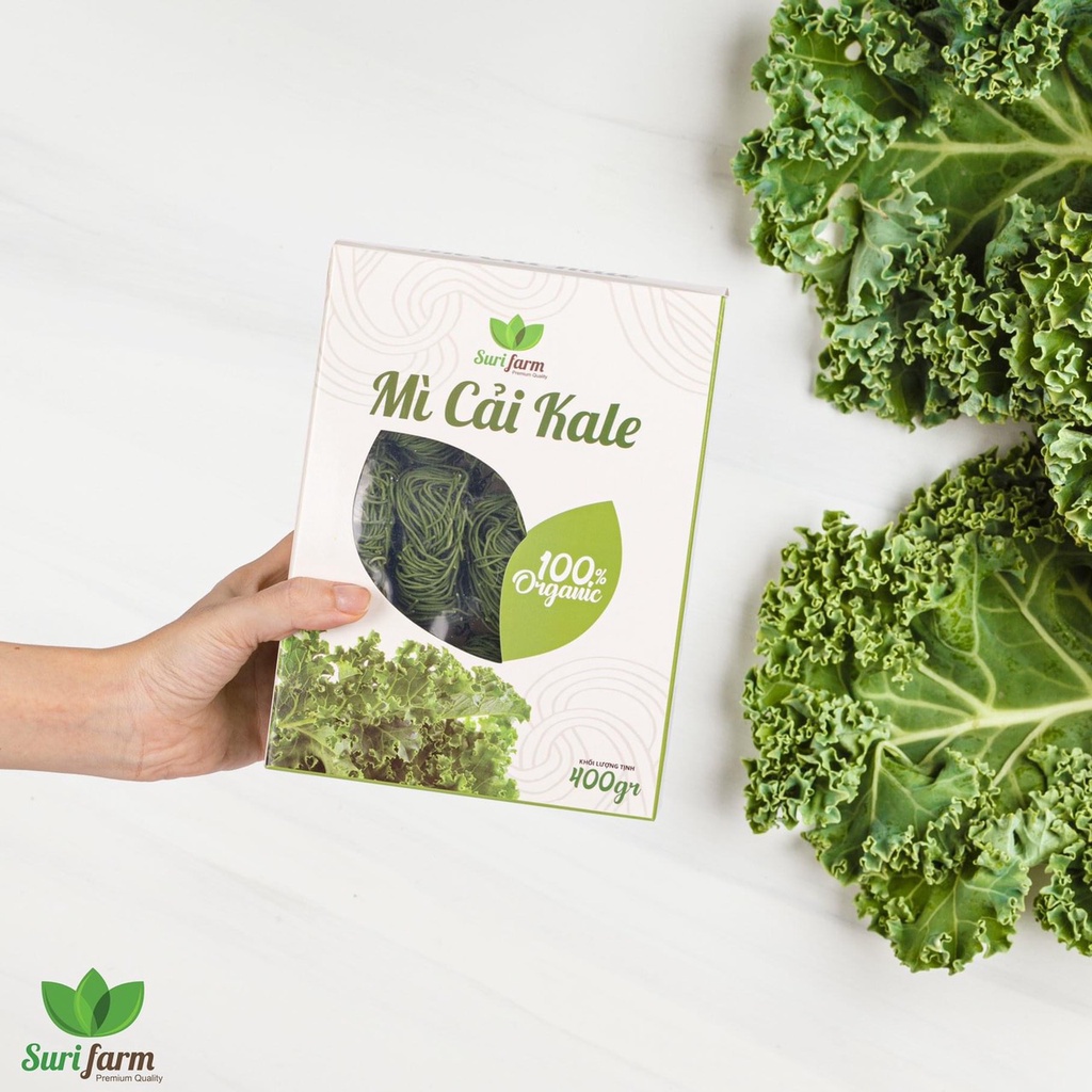 Mì Cải Kale Hữu Cơ SuriFarm⚡FREESHIP⚡Mì Ăn Kiêng.Giảm Cân.Mì Cho Bé Ăn Dặm.Giàu Chất Xơ