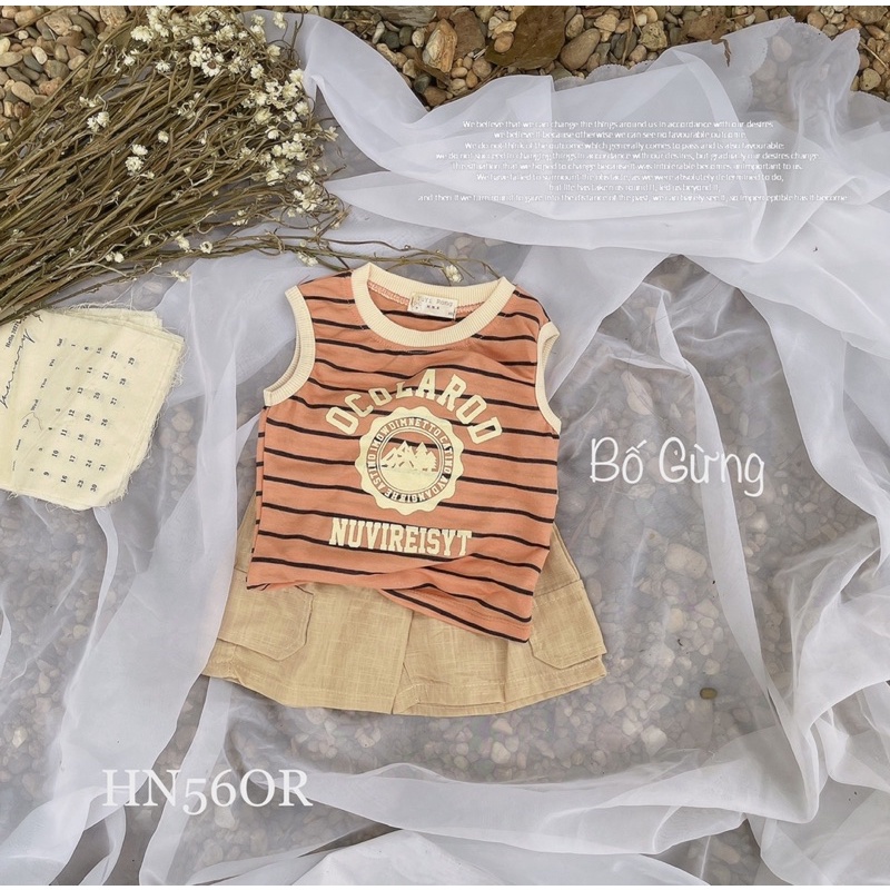 Bộ áo kẻ quần linen HN56