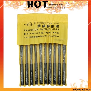Bộ dũa mài kim loại hợp kim đa năng 10 cây đủ size chính hãng Hugong