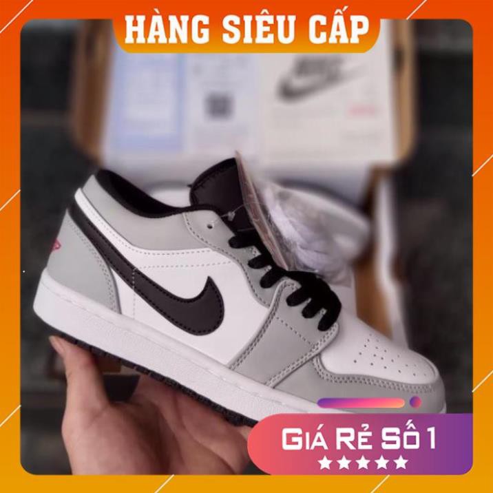 [FREESHIP- BẢO HÀNH 12 THÁNG] GIÀY THỂ THAO NAM NỮ JD XÁM CHỈ ĐỎ THẤP CỔ HOT TREND FULL BOX BILL | BigBuy360 - bigbuy360.vn