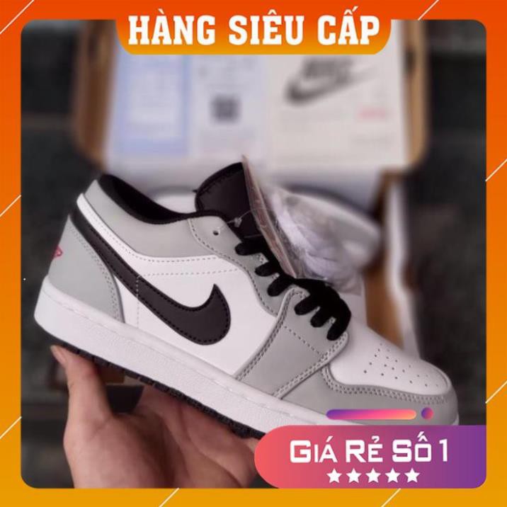 [FREESHIP- BẢO HÀNH 12 THÁNG] GIÀY THỂ THAO NAM NỮ JorDan XÁM CHỈ ĐỎ THẤP CỔ HOT TREND FULL BOX BILL