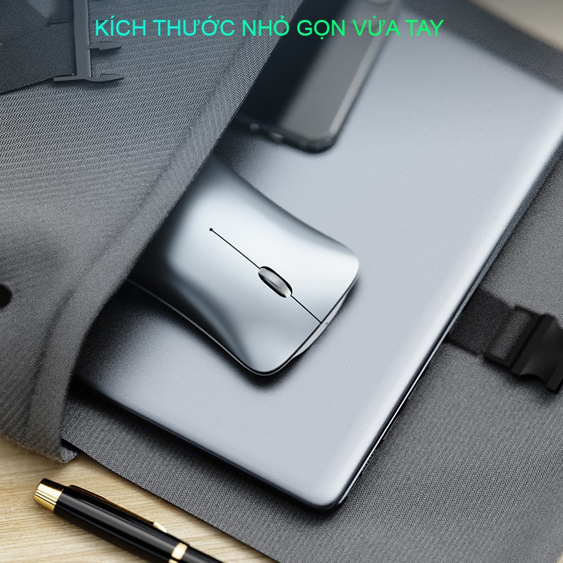 Chuột bluetooth macbook không dây Z9P siêu mỏng vỏ hợp kim nguyên khối chống làm phiền pin sạc 4 tuần