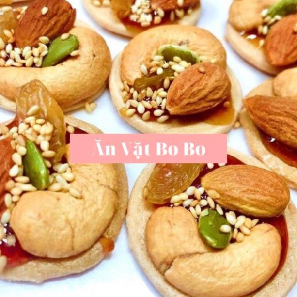 500g BÁNH HẠT ĐIỀU MIX HẠNH NHÂN BÍ NHO - Ăn Vặt Bo Bo