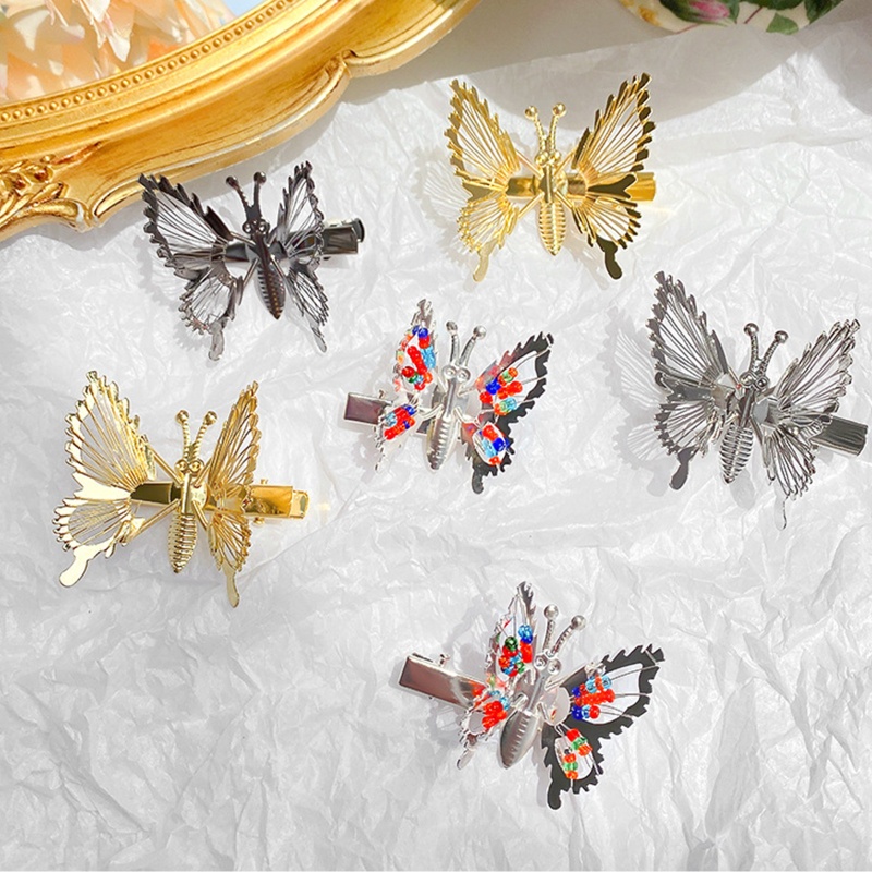 ✿ Kẹp Tóc Trang Trí Hình Cánh Bướm Chuyển Động Được Cho Bé Gái