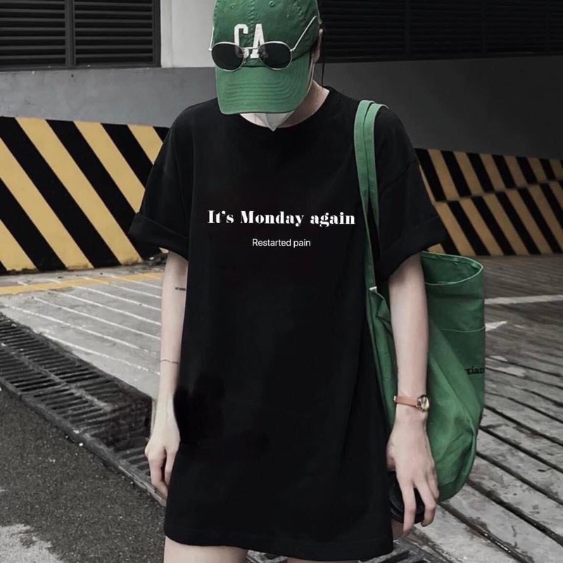 Áo Thun It Monday  Nữ Trend - Phông Dáng Rộng Tay Lỡ Unisex Vintage Phong Cách Hàn Quốc