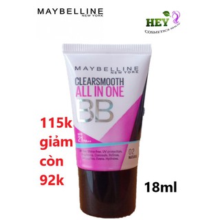 Kem Dưỡng Da Trang Điểm B.B Cream Khoáng Chất 8 Trong 1 Maybelline Clear Smooth SPF21 PA+++ - maybelline