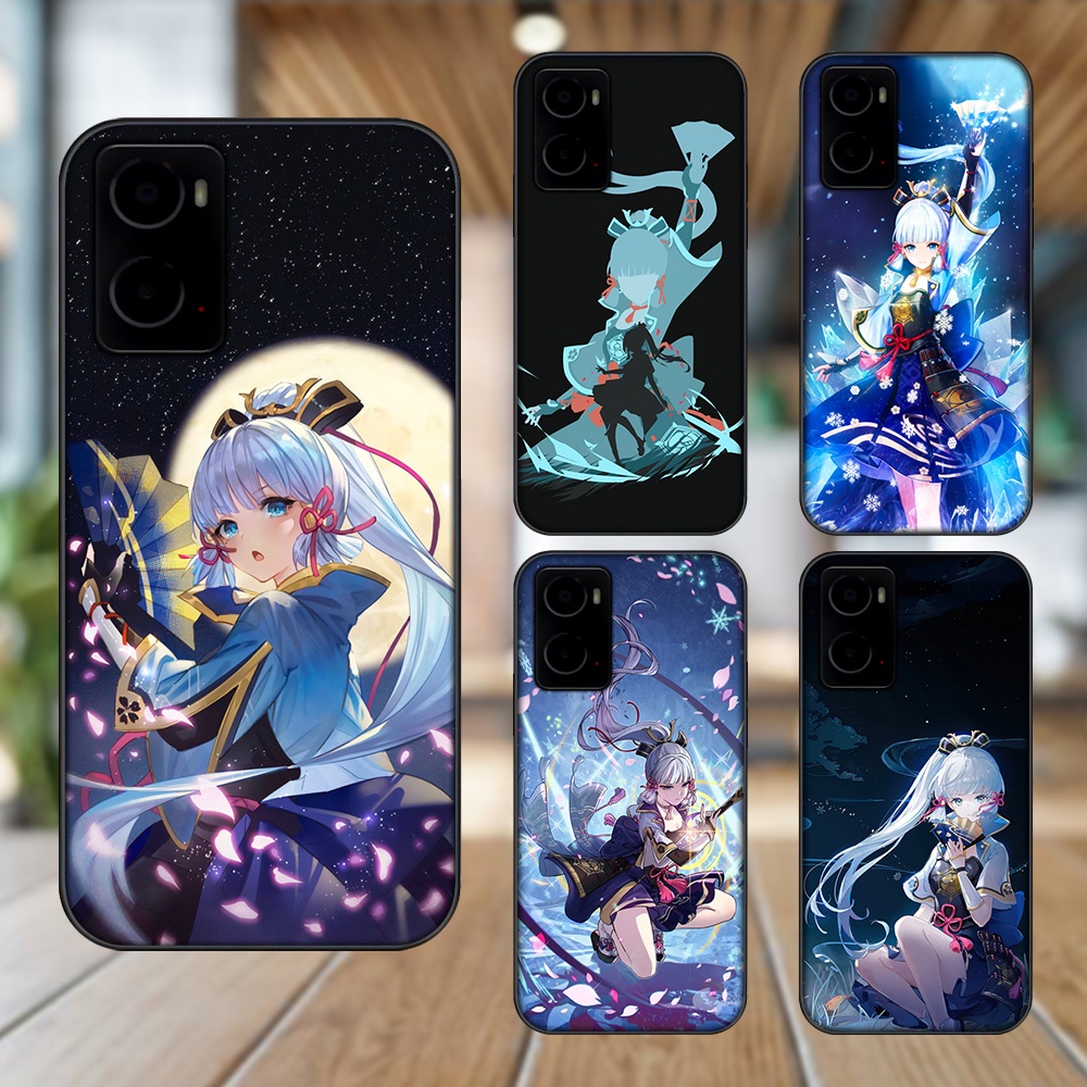 Ốp lưng Oppo A76 viền đen in hình Ayaka Genshin Impact