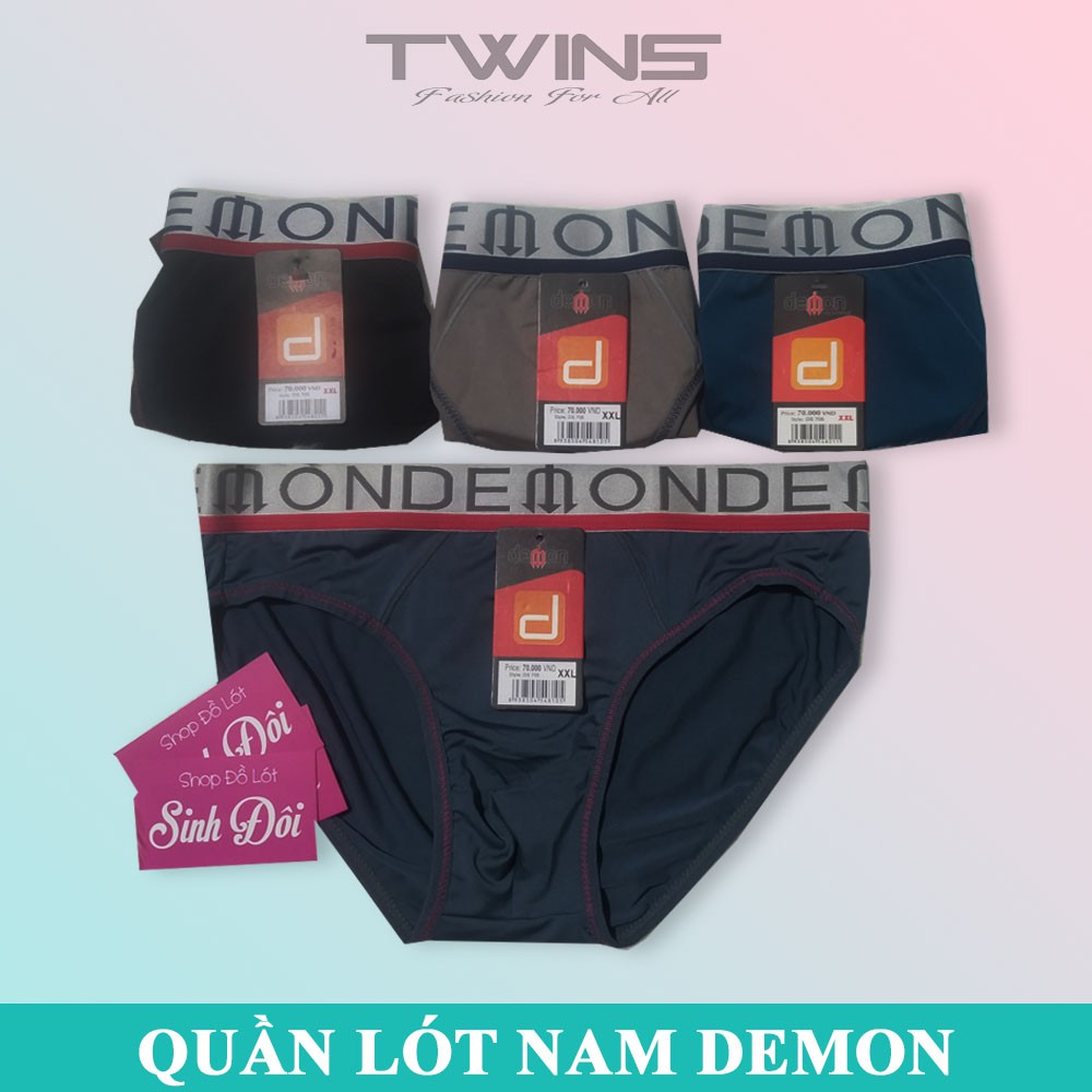 Quần lót nam tam giác cao cấp thun lạnh Demon chính hãng lưng to bền đẹp, thoáng mát, thấm hút mồ hôi, co giãn