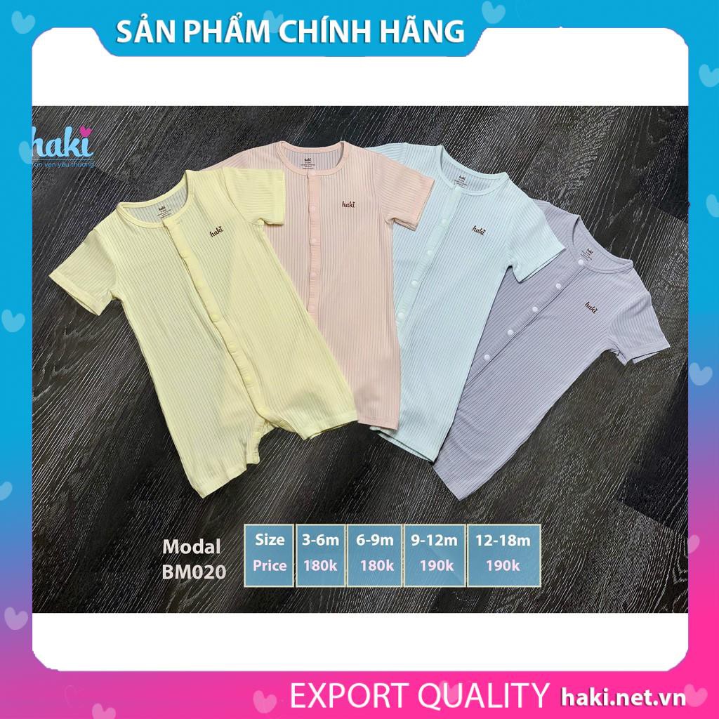 [Mã SKAMLTSM9 giảm 10% đơn 99K] Bộ romper (Body đùi) vải gỗ sồi (Modal) cho bé sơ sinh chính hãng HAKI BM020