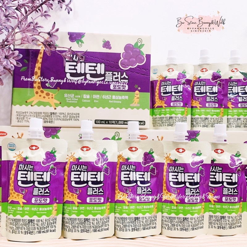 Nước Hồng Sâm Hoa Quả KGC / Hanmi TENTEN Hàn Quốc cho bé từ 1 tuổi [ BW Store ]