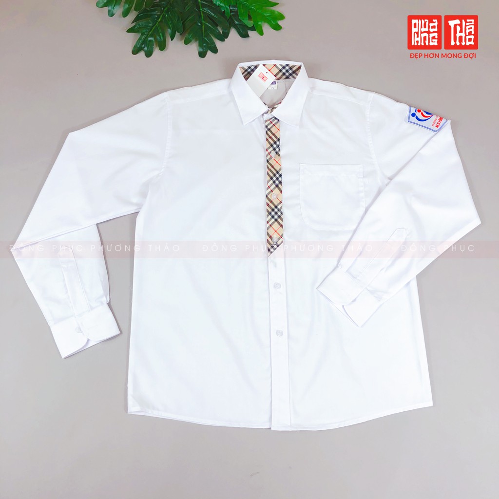 Áo sơ mi nam dài tay đồng phục Lomonoxop Cấp 2 & 3
