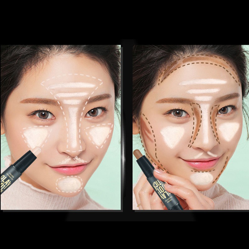 [Hàng mới về] Phấn Bắt Sáng/ Tạo Khối 2 Đầu Trang Điểm Lâu Trôi