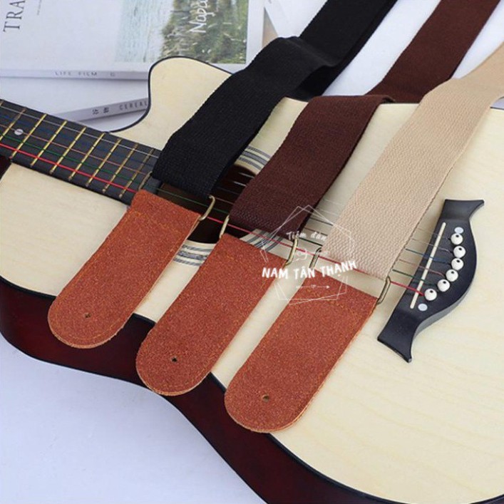 Dây đeo đàn GUITAR [ TẶNG PICK FENDER ] loại Da CHẤT LƯỢNG cao cấp